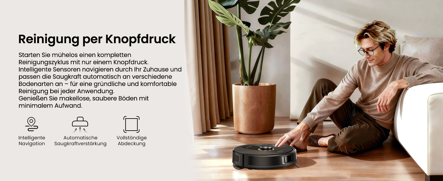 Робот-пилосос Proscenic Q20Plus з функцією миття, 10000Pa, 200хв, бездротовий, з автоматичним випорожненням, 3-в-1 для шерсті тварин, килимів та твердих поверхонь, чорний