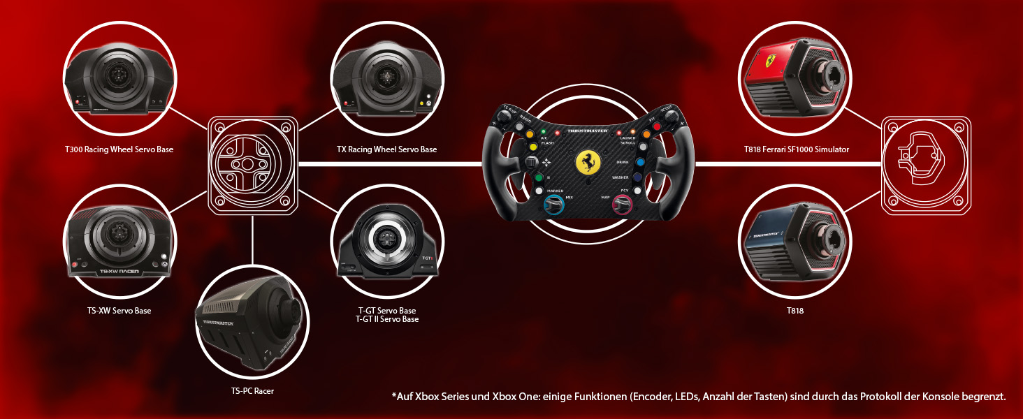Кермо Thrustmaster Ferrari 488 GT3 - офіційно ліцензоване, для PC, PS5, PS4, Xbox Series X|S, Xbox One