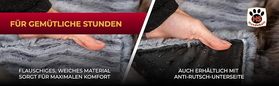 Килимок для собак Преміум-якість з наповнювачем та антиковзаючою основою L (75x115 см) – М'який та Практичний – Зручна Деки для собак – Антрацитовий колір, Виготовлено в Німеччині 75x115 см