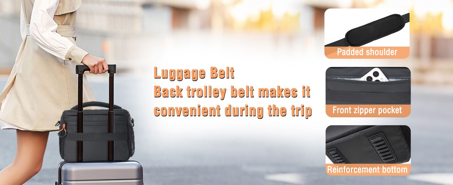 MOSISO Сумка для камери фотографа, водонепроникна сумка через плече для DSLR/SLR/беззеркальних камер Canon/Nikon/Sony, чорна