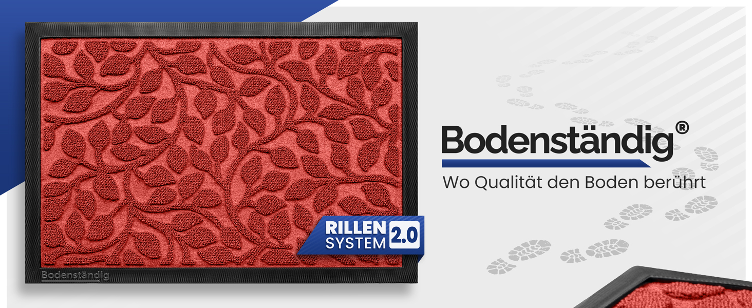 Килимок для дому та вулиці Bodenständig® - міцний, 80x120 см. Ефективно очищає взуття, ідеальний для входу в дім.