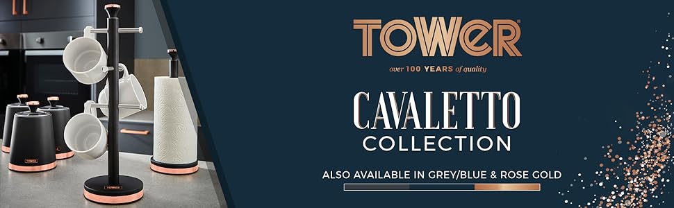 Підставка для чашок Tower Cavaletto з нержавіючої сталі, Marshmallow Pink та рожеве золото