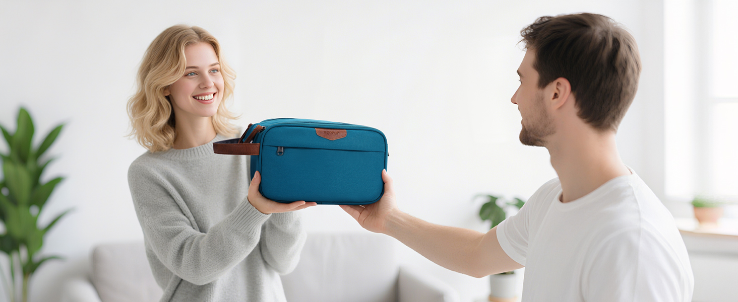 Чоловіча дорожня косметичка ECOHUB, водонепроникна, з великим відділенням та відділенням для мокрого одягу, з переробленого PET, з двома блискавками, чорна