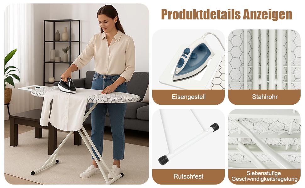 Відкидне прасувальне решітка AllRight з металевою сіткою, 7-позиційний регульований, 108.5/75 x 31 см, з антиковзними ніжками, для парогенераторів, зелений (біло-зелене в клітинку)