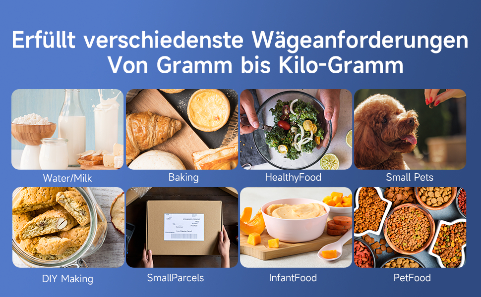 Цифрова кухонна вага з USB-зарядкою, 5 кг/0.1 г, функція тарування, для випічки та приготування їжі