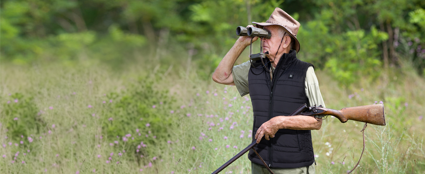 Обогріваючий жилет UNBON з акумулятором 10000mAh USB, чоловічий/жіночий, 3 режими нагріву, 6 зон нагріву, чорний
