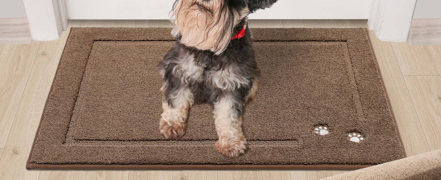 Килимок для дому BEQHAUSE 80x120 см, миючий, для входу, переднього та заднього дверей, коридору (колір: коричневий)