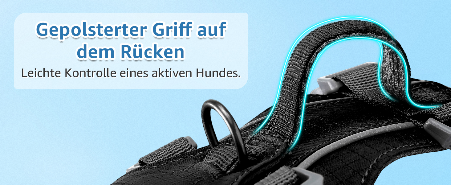 Шлейка для собак маленьких та середніх порід, легка та дихаюча, не тягне, з ручкою, світловідбиваюча, нейлон, з переднім кріпленням, для прогулянок та повсякденного використання, чорна, розмір S
