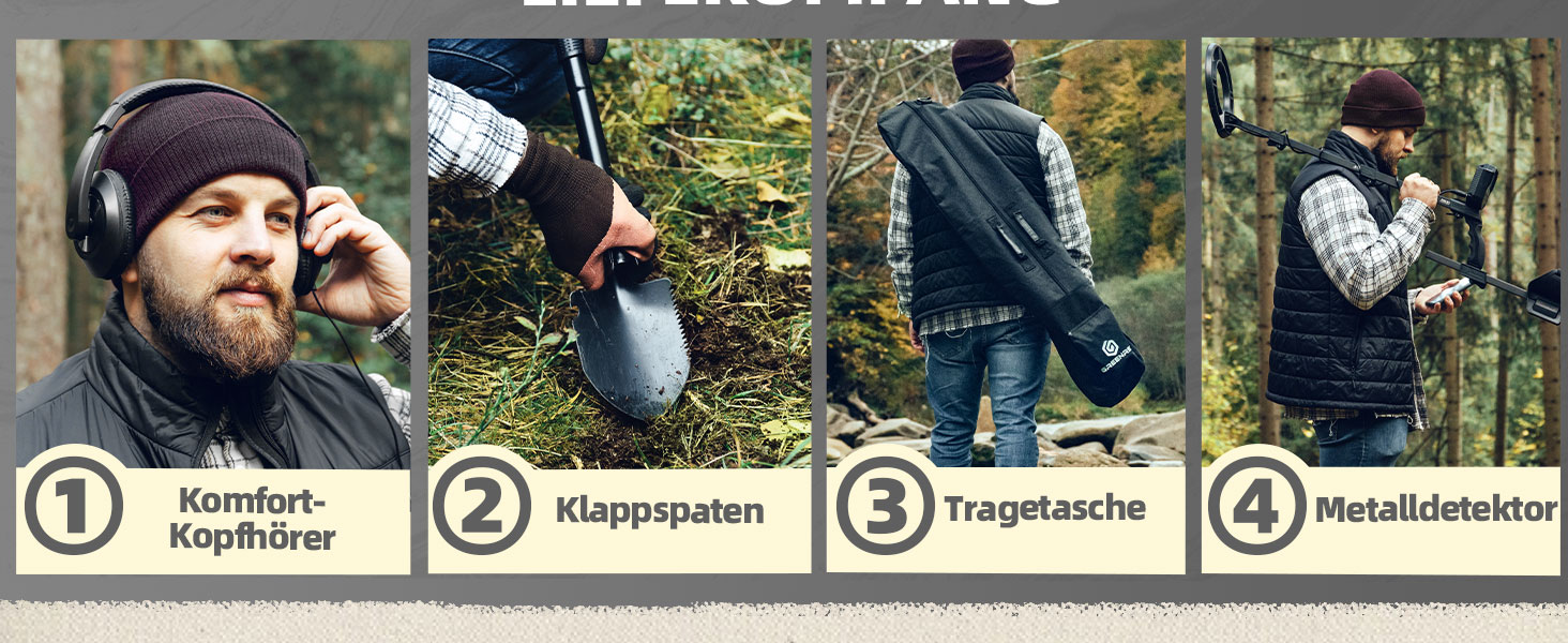 Металодетектор GreenRex Profi: водонепроникна котушка 25.4см, LCD-дисплей, для дорослих та дітей, пошук золота, ідеально для пляжу, під водою та в саду