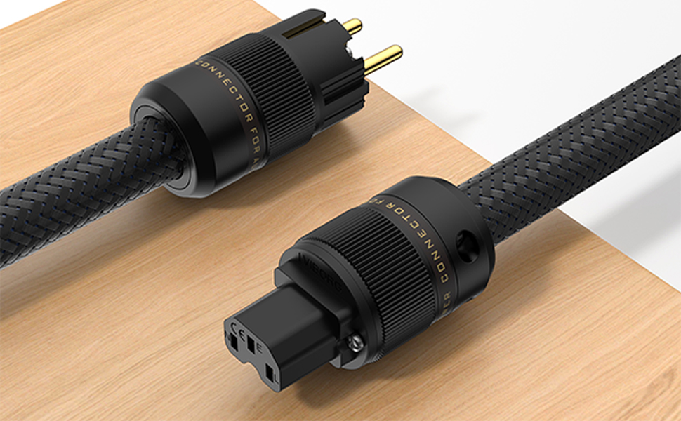 Hi-Fi мережевий кабель Tertullus High End C15 для аудіотехніки, роз'єм Schuko та C15, 1м (P104-c15)