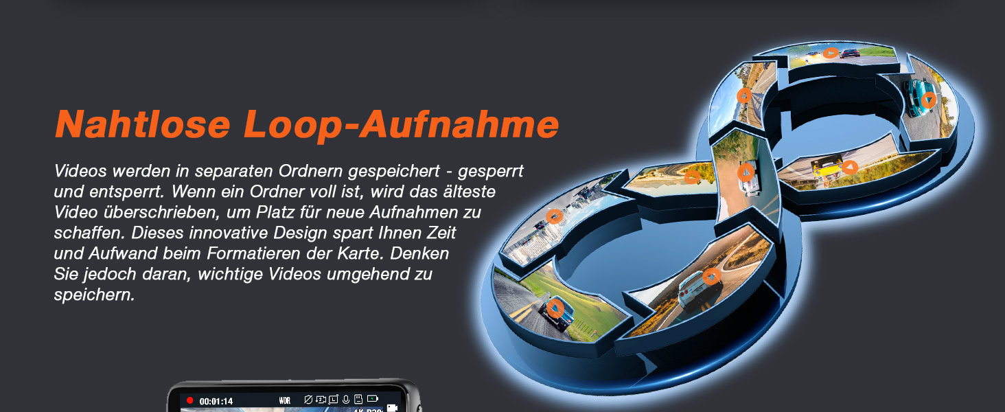 iZEEKER 4K відеореєстратор для авто, 2160P WiFi, 32GB карта, нічне бачення, Loop-запис, G-сенсор, 24h паркінг, WDR