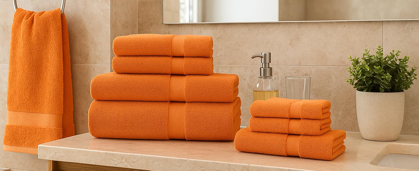 Набір махрових рушників Betz Premium, 6 шт. (4 шт. 50x100 см, 2 шт. 70x140 см), 100% бавовна, червоний