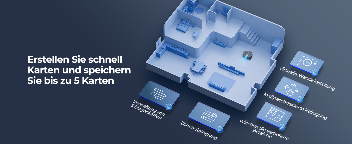 Робот-пилосос Laresar Clean з функцією миття підлоги, станція самоочищення L6 Nex, навігація LiDAR, 3л контейнер, до 180 хв роботи, 3-в-1 (прибирання, миття, пилосос), для видалення шерсті тварин, чорний