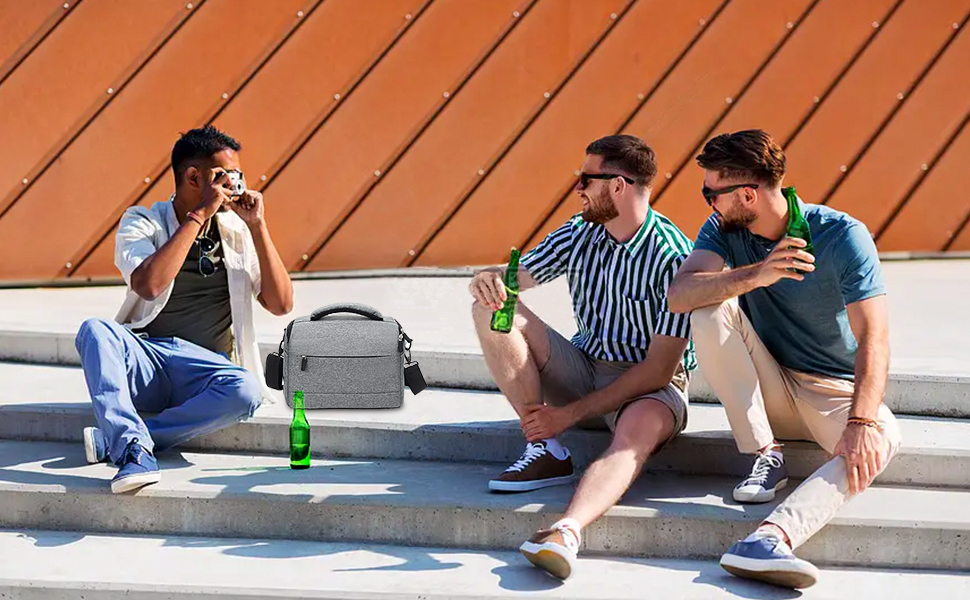 Сумка для камери HIUOUIH: фотосумка для DSLR/SLR камер, 26 x 19 x 15 см, сіра