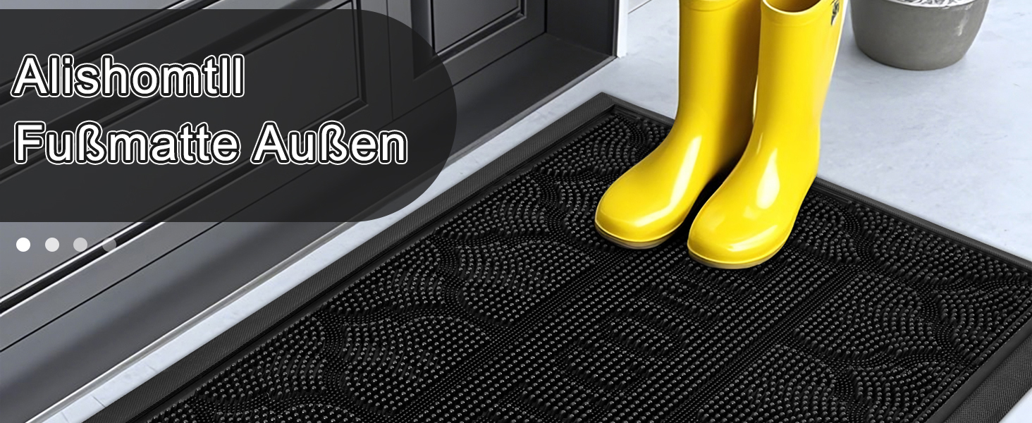 Килимок для дому та вулиці Alishomtll 43x75 см - водонепроникний, неслизький, миючий