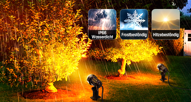 MEIKEE RGB Garden Lighting with Remote Control - 10 Colors, 30 Dynamic Modes, IP66 Waterproof, Timing Function, 8 Pack with EU Plug