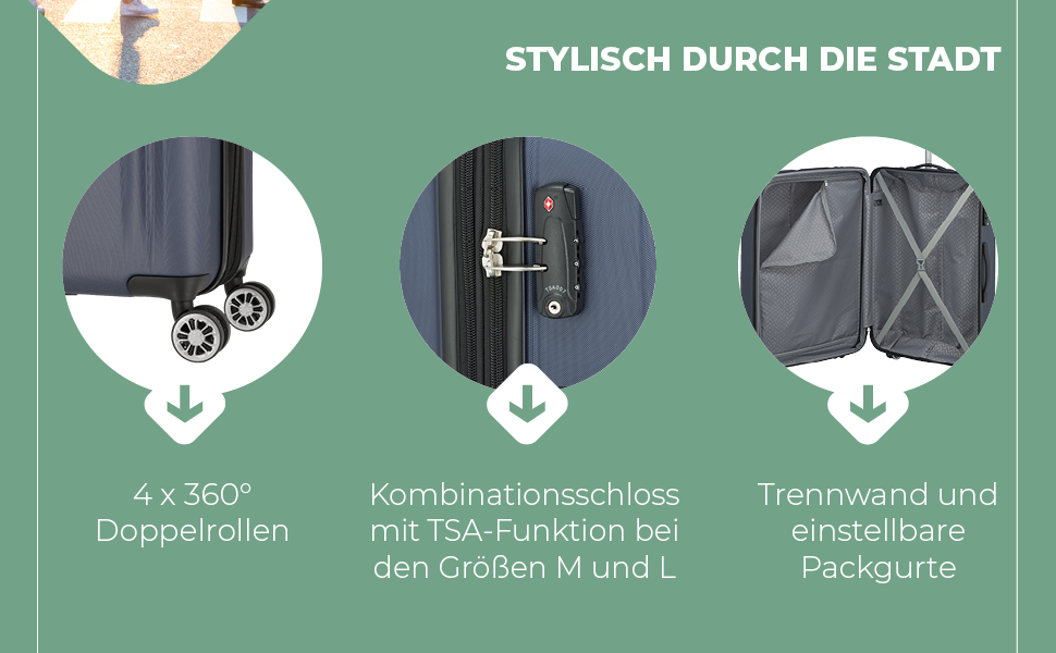 Тролей-валіза Travelite CITY: містка, розширювана, 68 см, 78-86 л, TSA замок