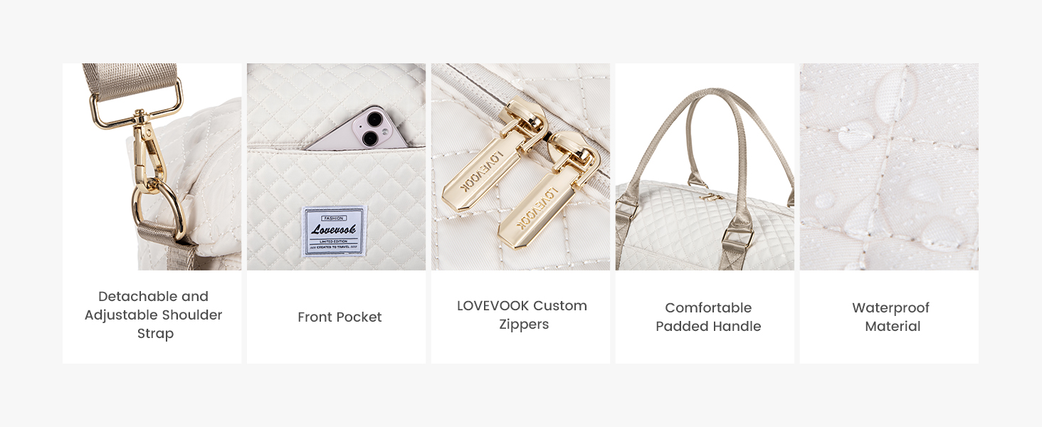 Спортивна сумка LOVEVOOK для жінок, велика ручна поклажа, 2 шт. (Бежевий, Хакі)