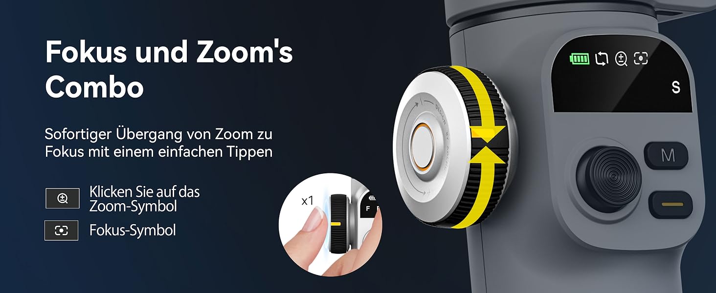 Стабілізатор для iPhone та Android з 3-осьовою стабілізацією та OLED-дисплеєм, 7.8