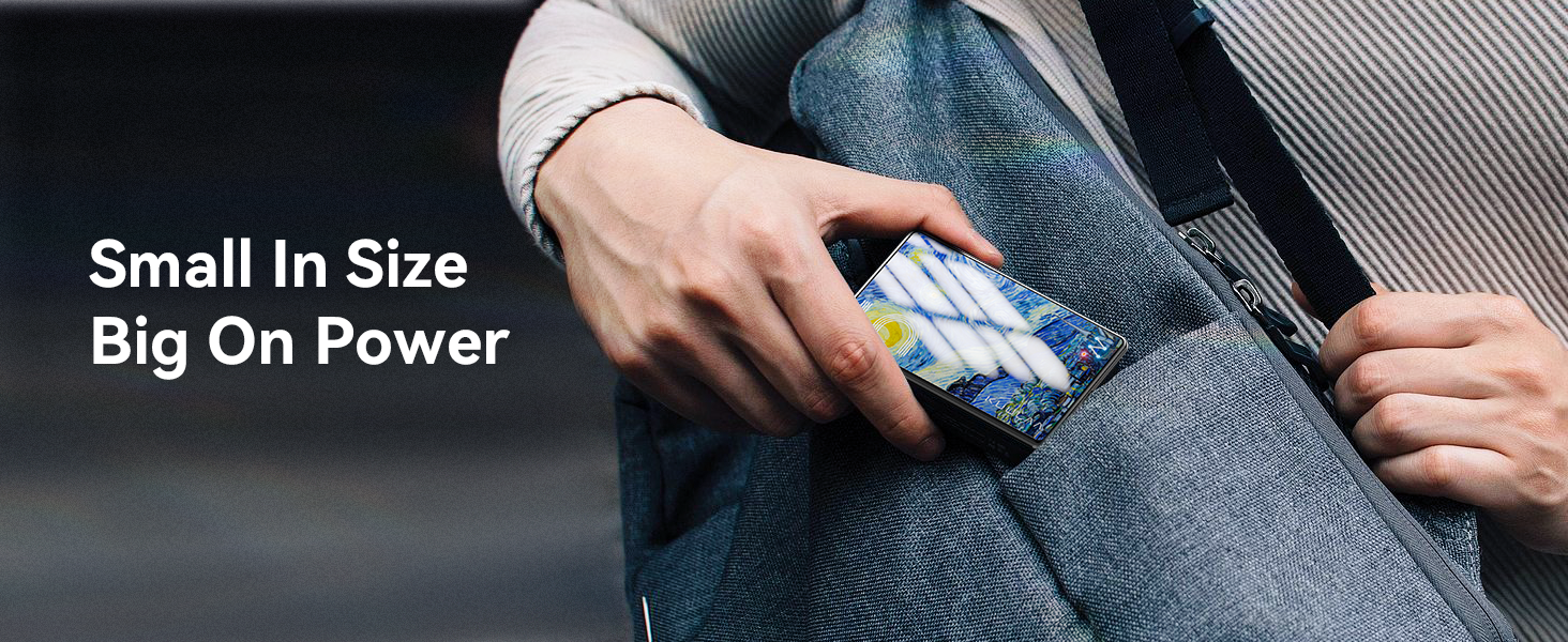 Power Bank MagSafe Ultra Slim 5000mAh, 6.9mm, PD20W - для iPhone, захисне скло Multicolor