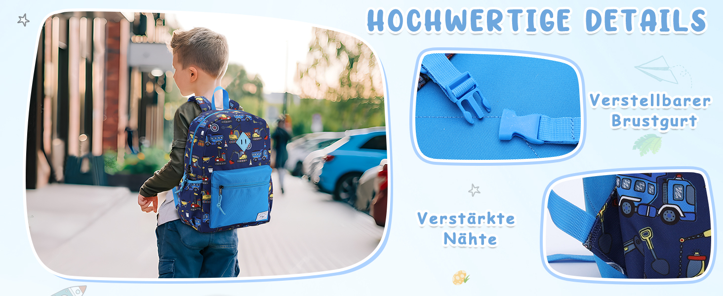 Дитячий рюкзак для школи Kinderrucksack: милий рюкзак для дітей 6-8 років (1 клас), водонепроникний, з нагрудним ременем, 13 літрів, 29x12x38 см, з малюнком метелика