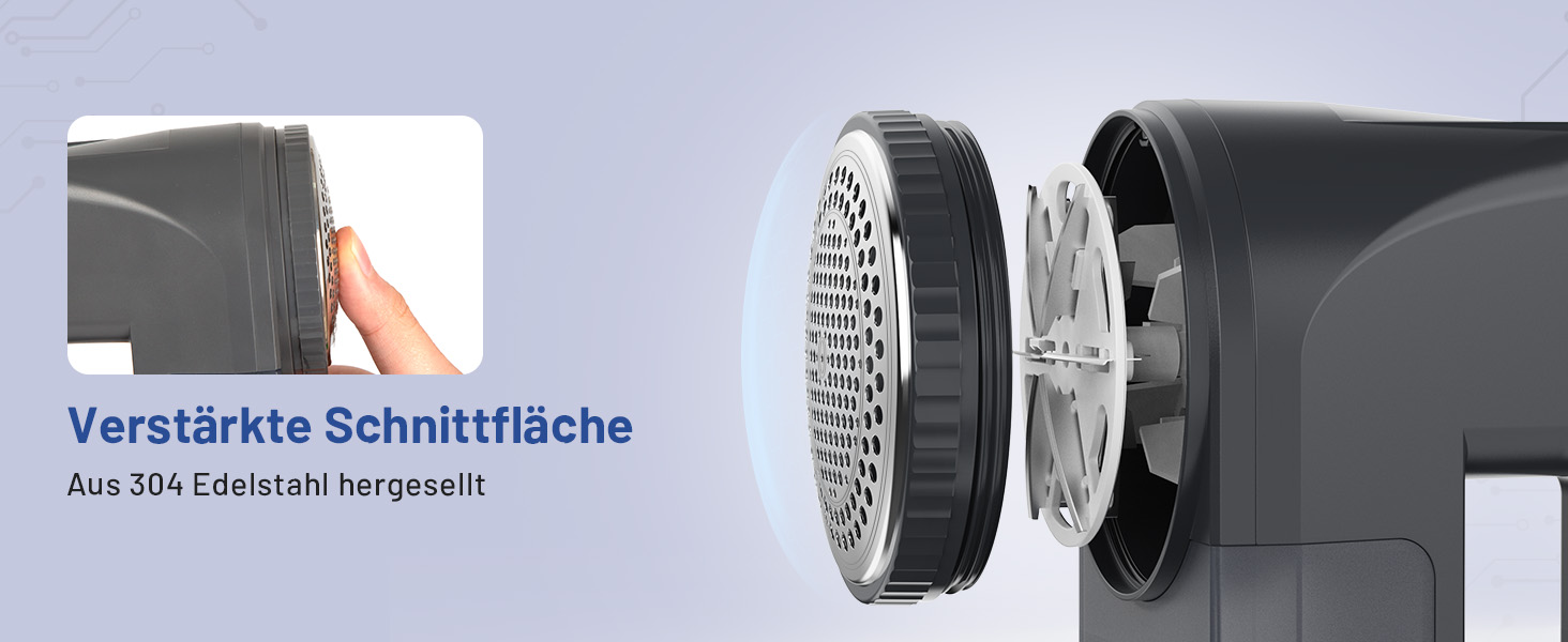 Машинка для видалення катишків Beautural: 3 швидкості, 6 лез, 1800mAh, LED, для одягу, меблів, ковдр, ворсу сірого кольору