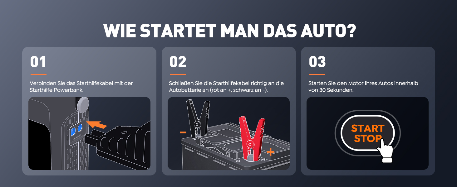 Powerbank Starthilfe 5000A з компресором 150PSI: акумулятор для авто 12V, бустер, аварійний старт, ліхтарик, рукавички