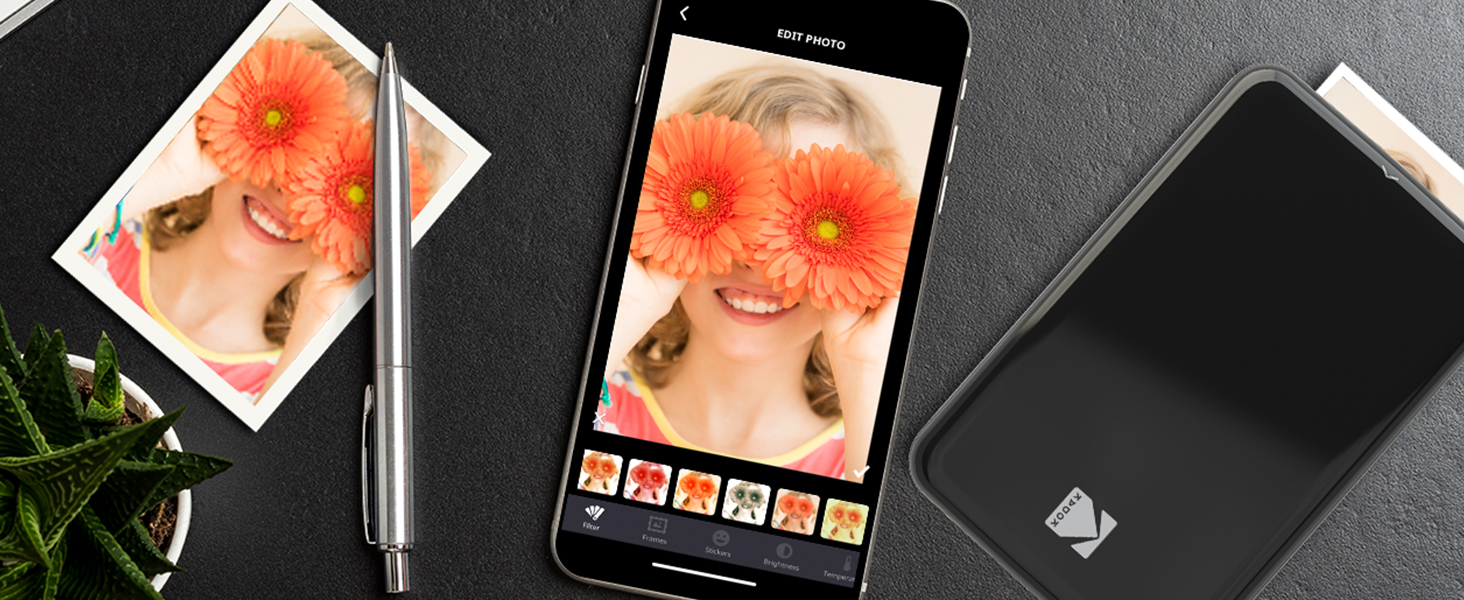 Фотопринтер KODAK Step: Міні-принтер для смартфонів з Bluetooth, друк на Zink 2x3
