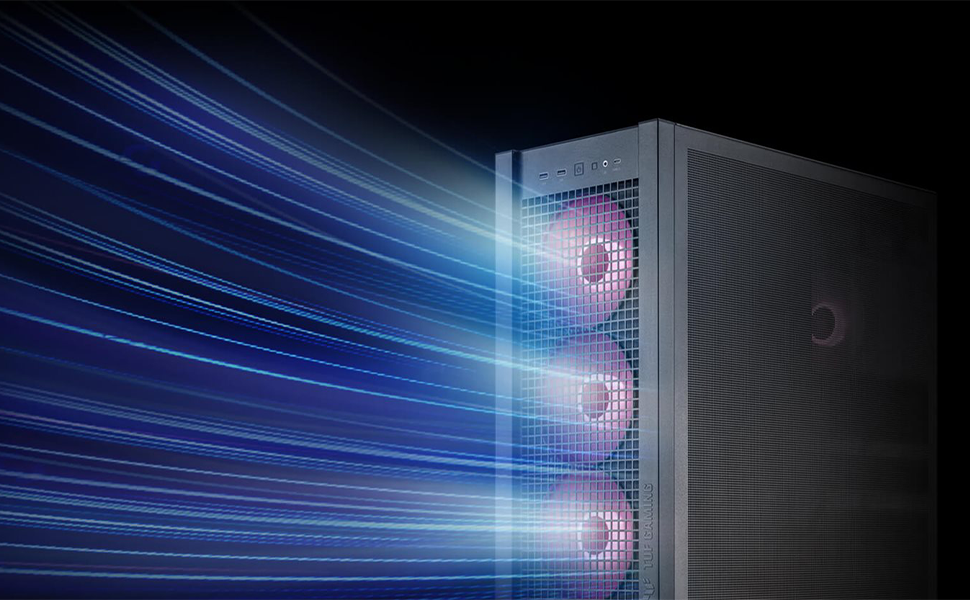 Корпус ПК ASUS TUF Gaming GT302 ARGB Black - Mid-Tower ATX з 4 вентиляторами ARGB, чорний