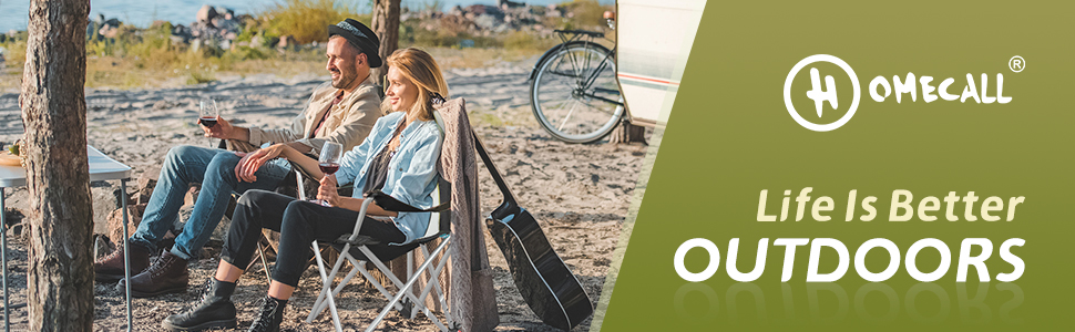 Крісло для кемпінгу Homecall складне, 150 кг, з підлокітниками, підстаканником, знімним подушкою та сумкою - рибальське крісло для відпочинку на природі