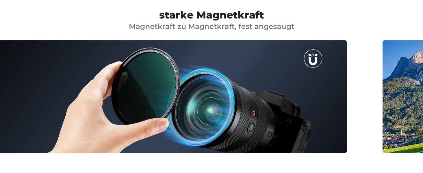 Фільтр UV K&F Concept 77mm для об'єктивів: захист від пилу, бруду та подряпин (магнітний)