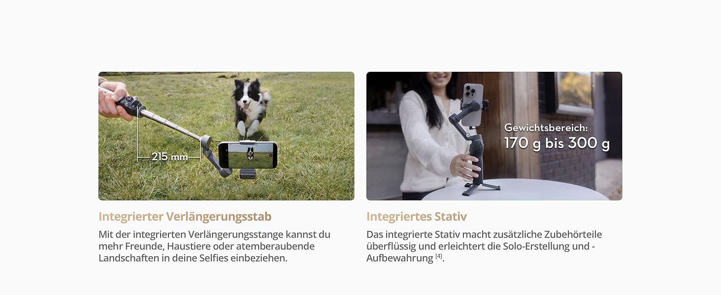 Стабілізатор DJI Osmo Mobile 7P + Mic Mini TX (Polarweiß) – Gimbal для iPhone/Android з мікрофоном, інтегрований штатив та подовжувач, 3-осьова стабілізація