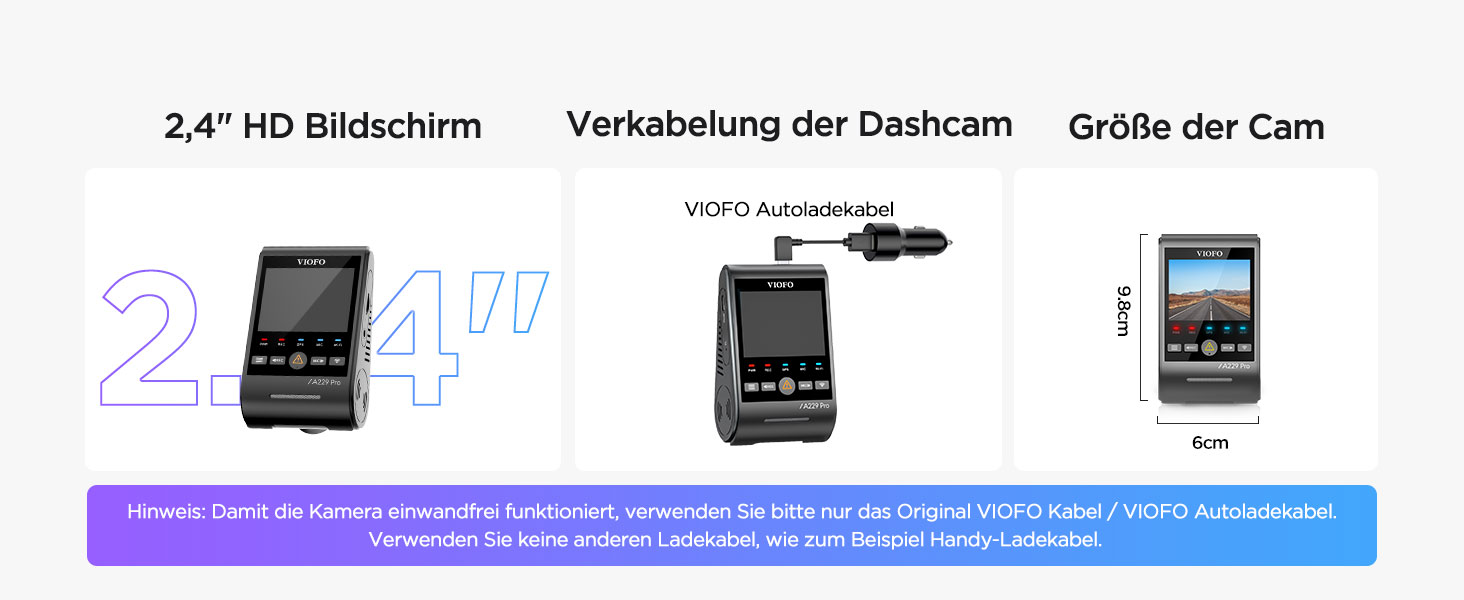 Відеореєстратор VIOFO A229 Pro 4K STARVIS 2, HDR з GPS, Wi-Fi 5GHz, CPL-фільтром та нічним баченням 2.0