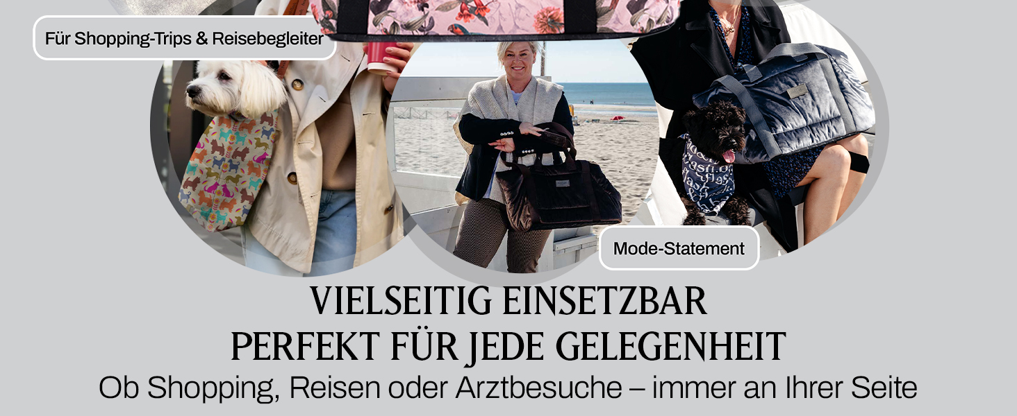 Сумка-переноска для собак Portland Lobna – 44x26x32 – для маленьких собак до 7 кг – комфортна та стильна переноска – миється та екологічна