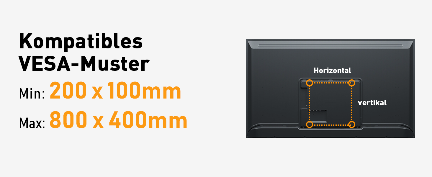 Кріплення для телевізора Perlegear: 42-90 дюймів, до 68 кг, подовжений кронштейн, повний рух, VESA 800x400 мм