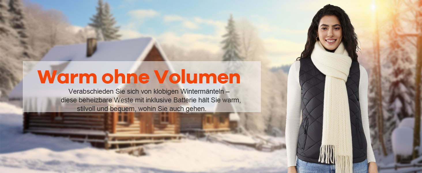 Електрична гріюча жилетка для жінок, 18400mAh, 7.4V, тепла степна жилетка на зиму, чорна (M)