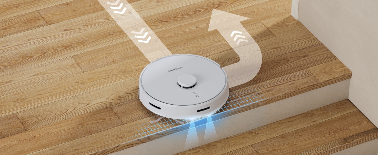 SwitchBot S1 Plus: Робот-пилосос з функцією миття підлоги - LiDAR навігація, 2700Pa, сумісний з Alexa, для твердих підлог