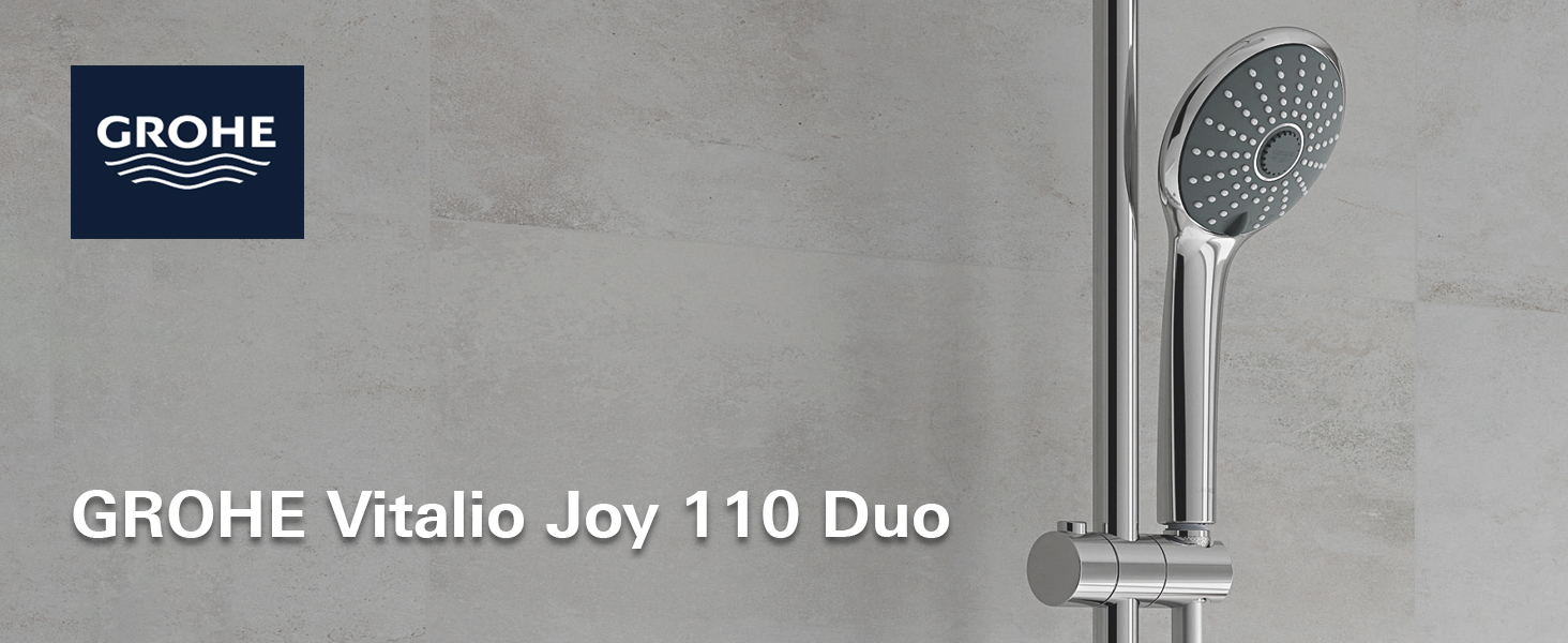 Ручний душ Grohe Vitalio Comfort 100 із 4 режимами струменя, хром