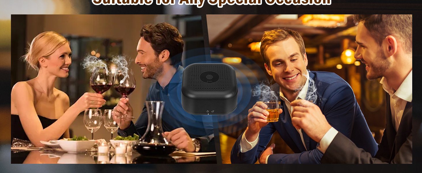 Електричний набір для копчення коктейлів та віскі з 6 дерев'яними стружками. Безпаливний аксесуар для напоїв. Подарунок для чоловіка/батька