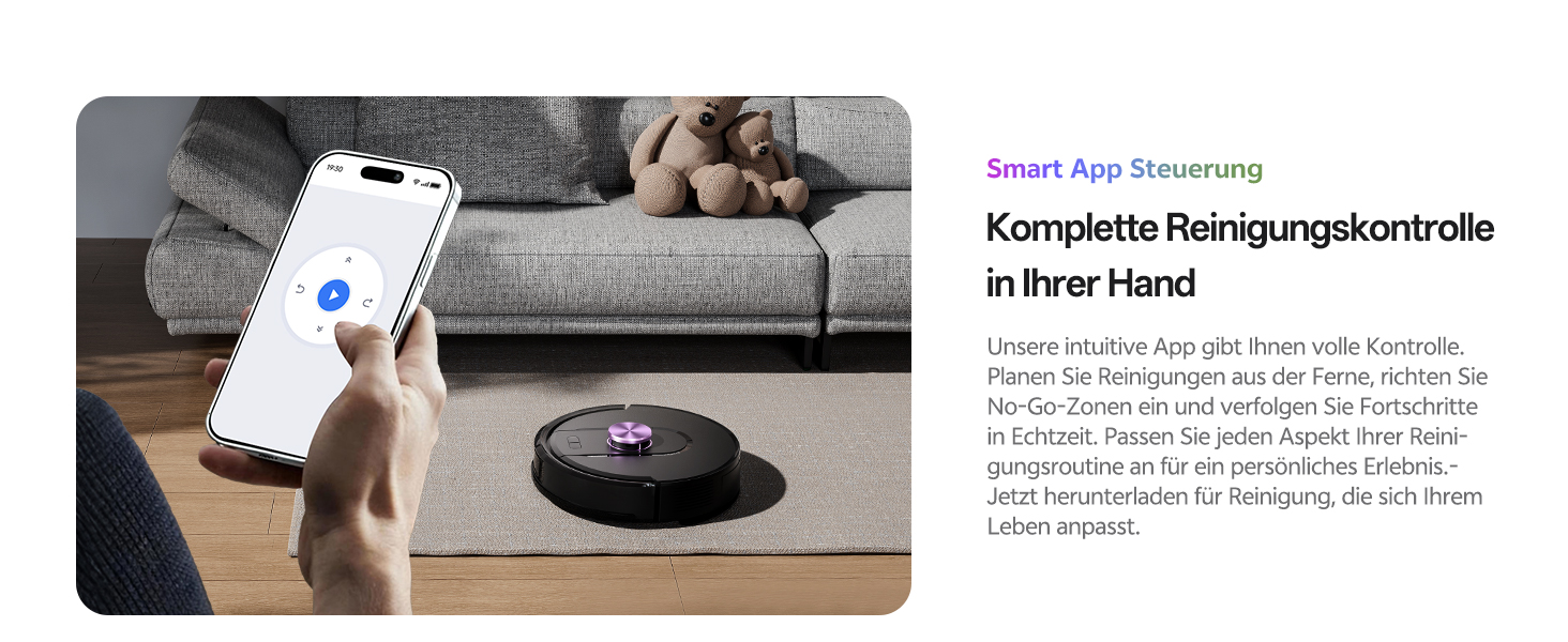 Робот-пилосос Vexilar W15 з функцією миття підлоги, бездротовий, 10000Pa, LiDAR, 180 хвилин, керування через додаток та голосовий помічник