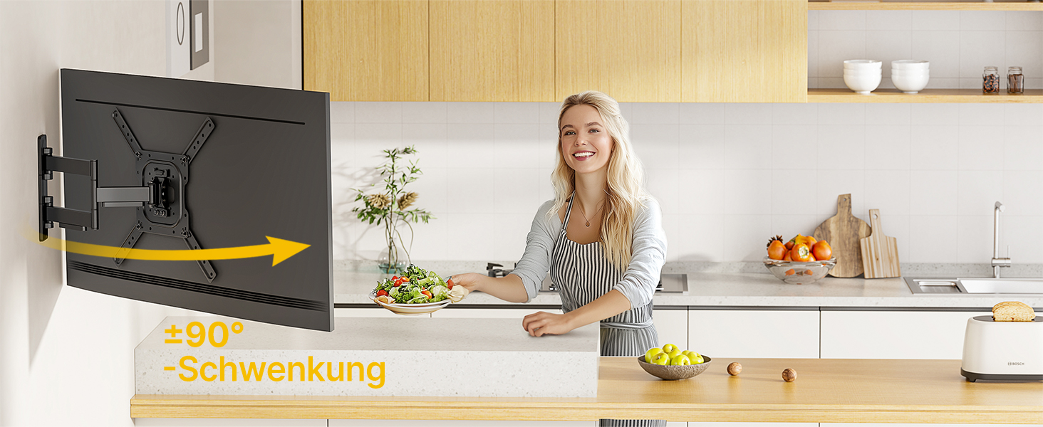 Кріплення для телевізора monTEK для 23-65 дюймів (Flat/Curved), до 35 кг, регульоване, VESA 400x400 мм