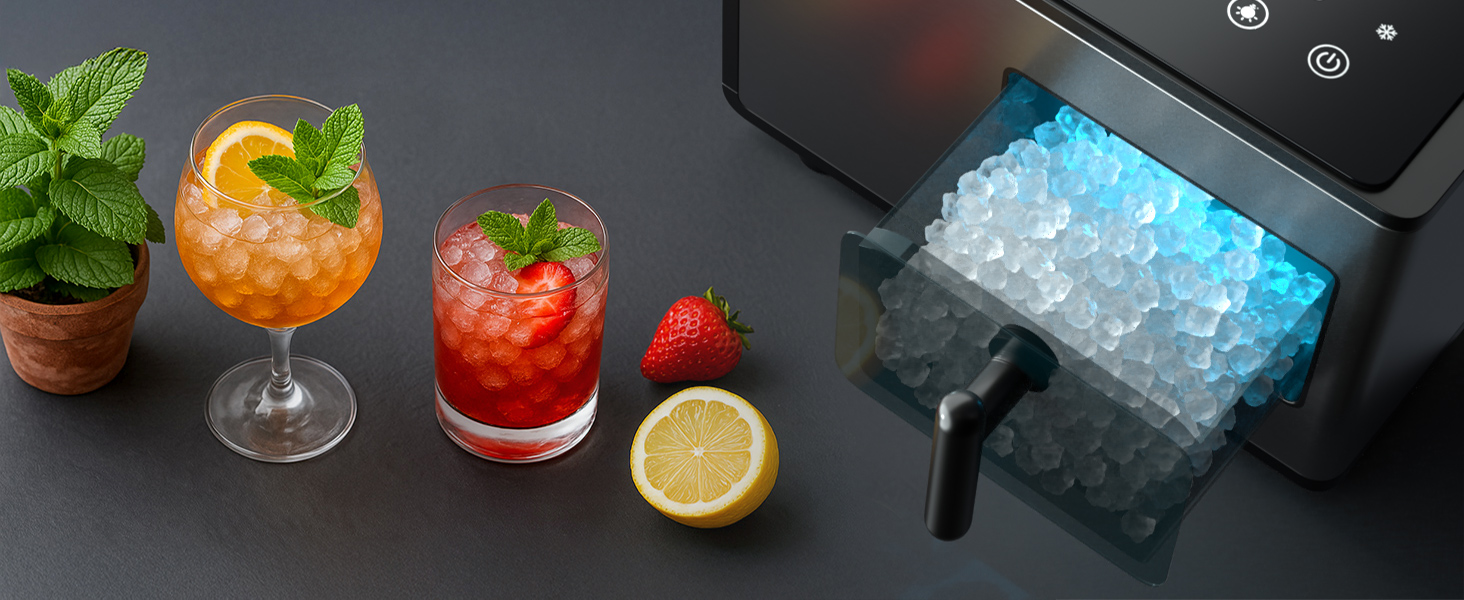 Машина для приготування льоду MEDION MD11960: Nugget та подрібнений лід, 15 кг, 2 л бак, самоочищення
