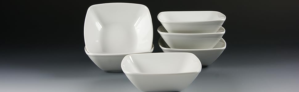 Набір мюслічашок Creatable Victoria, білий, квадратні, 14 см, 6 шт, 400 мл