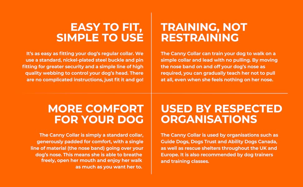 Нашийник-напівобруч Canny Collar для собак – проти ривка | Безпечний та ефективний контроль | Тренувальний аксесуар для спокійних прогулянок | Розмір 5, Чорний, обхват шиї 43-48 см