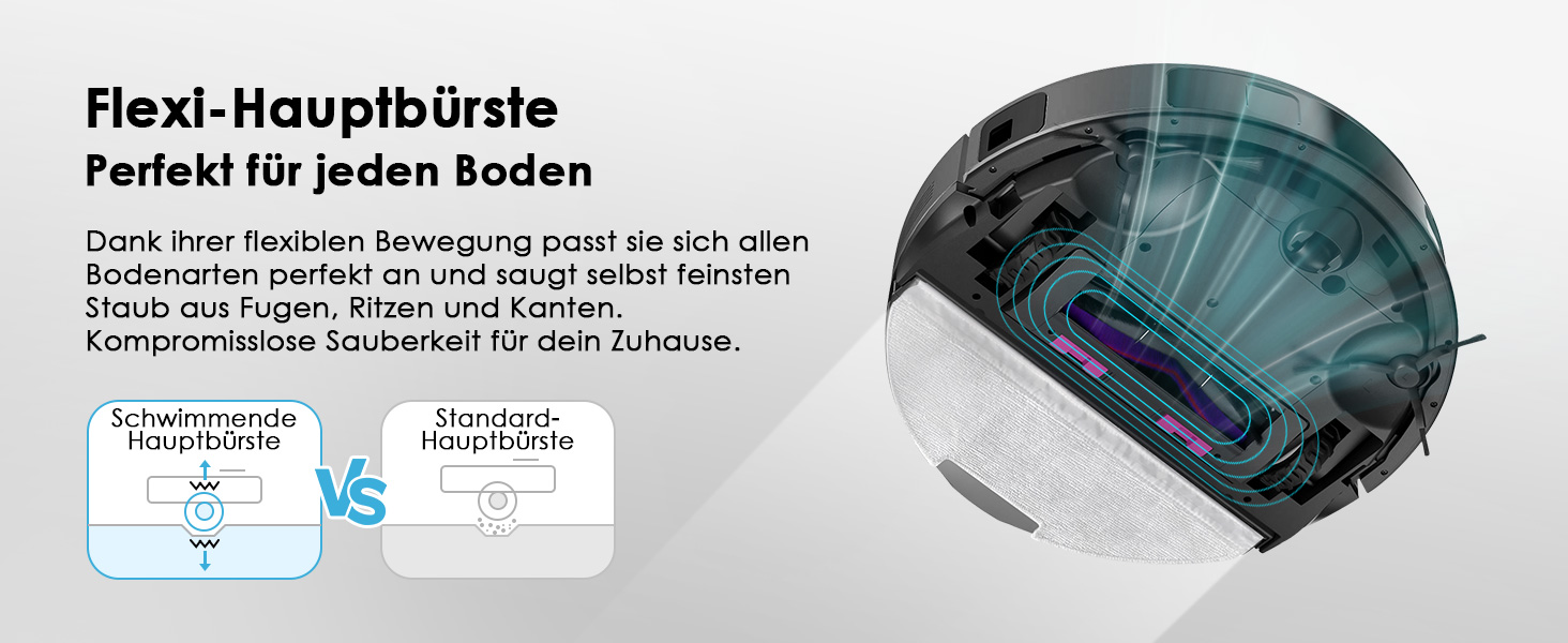 Робот-пилосос EUREKA E10s 2.Gen з вологою тканиною + станція самоочищення (4000Pa, автовизначення килима, підйом мопа, LiDAR-навігація, ідеально проти шерсті тварин, керування через додаток/голос) чорний