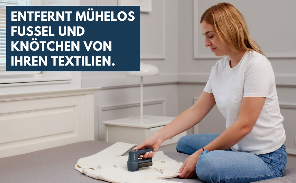 Електричний видалення ворсу та котушок для одягу Glacier – портативний прилад з 3 швидкостями та LED-дисплеєм, USB-зарядка, подвійний захист