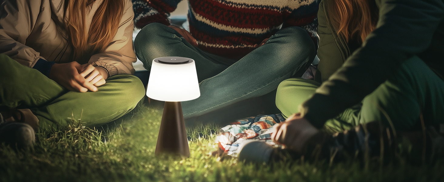 Акумуляторна настільна лампа LED 2 шт. чорна - бездротова, сенсорна, з USB зарядкою для спальні, вітальні, вулиці