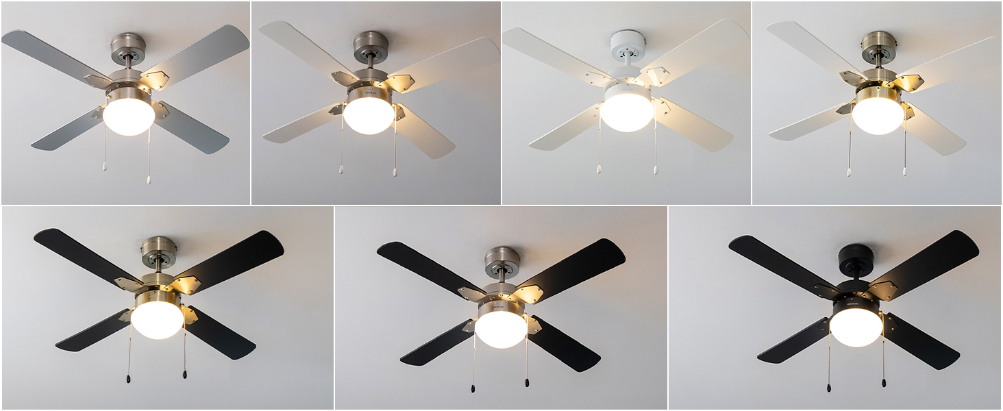 Стеляний вентилятор Cecotec EnergySilence Aero 450 IronBlack з підсвічуванням, 50W, діаметр 106 см, 3 швидкості, 4 лопаті, режим Зима/Літо