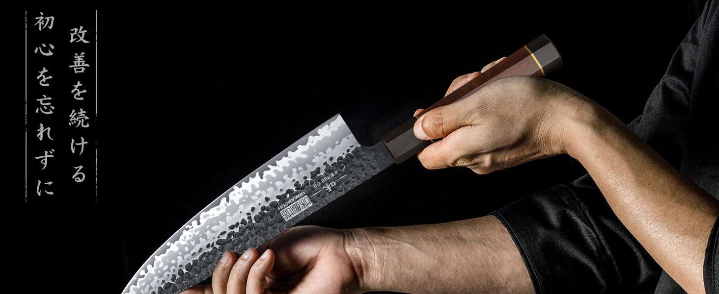 Професійний кухонний ніж HOSHANHO Gyuto з високовуглецевої сталі, надгостре японське шеф-лезо з руків'ям з палісандра