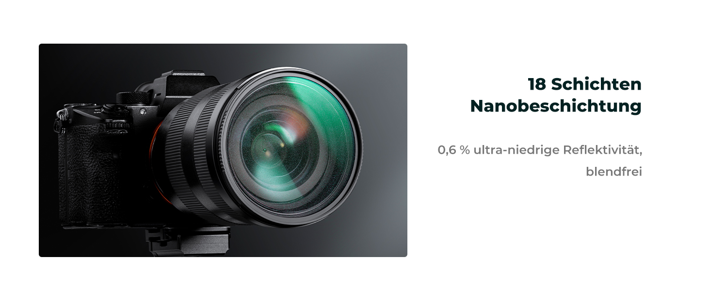 Фільтр Shimmer Diffusion K&F CONCEPT 49mm з оптичного скла з 18-шаровим покриттям Nano-Klear для відео та портретної зйомки